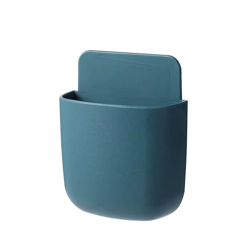 Wall Mounted Storage Box Mobile Phone Plug Holder Stand Rack Remote Control Stor