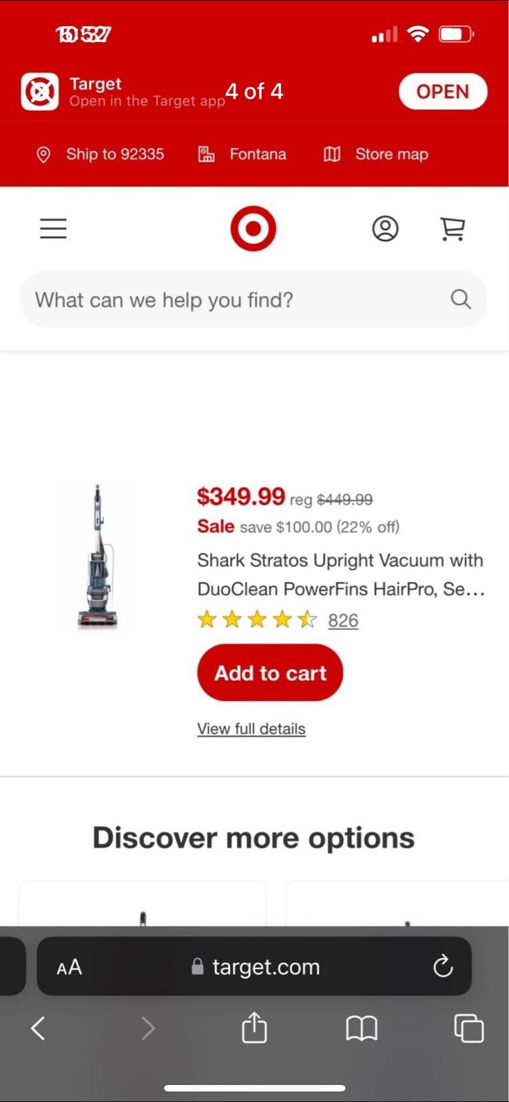 Shark STRATOS LIFT-AWAY, Self-Cleaning Brushroll and Odor Neutralizer Technology