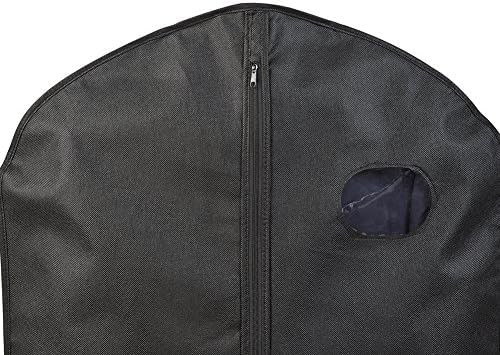 Pack of 3, 41 Inches Black Hanging Breathable Suit Garment Bags for Mens Clos…