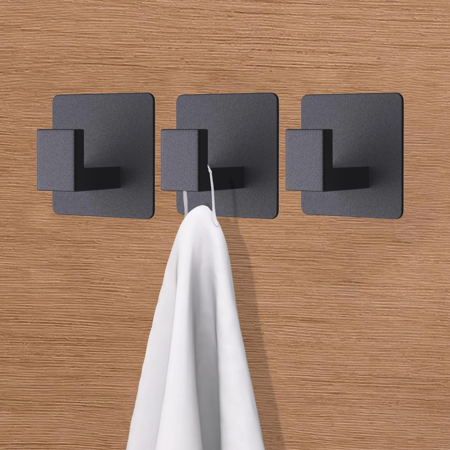 4 Pack Heavy Duty Adhesive Towel Hooks Aluminum Wall Mount For Kitchen Bathroom