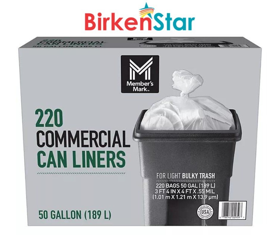 Member’s Mark 50 Gallon Commercial Trash Bags (220 ct.) Great Price
