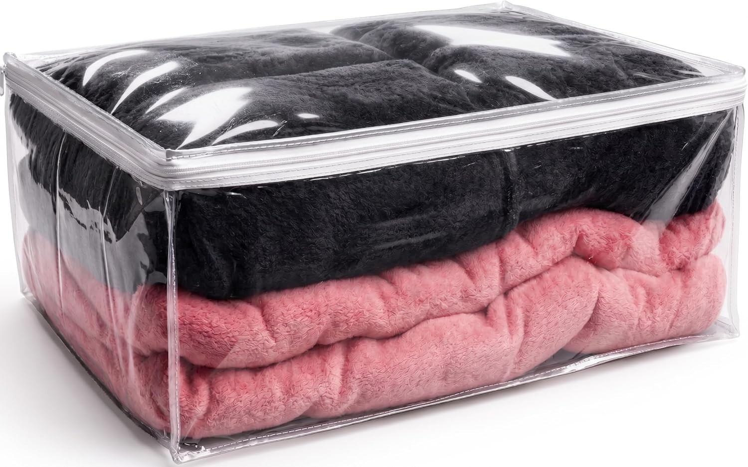 12 Pack – King Size Clear Comforter Durable – Clear Storage Bags (26x29x10″)