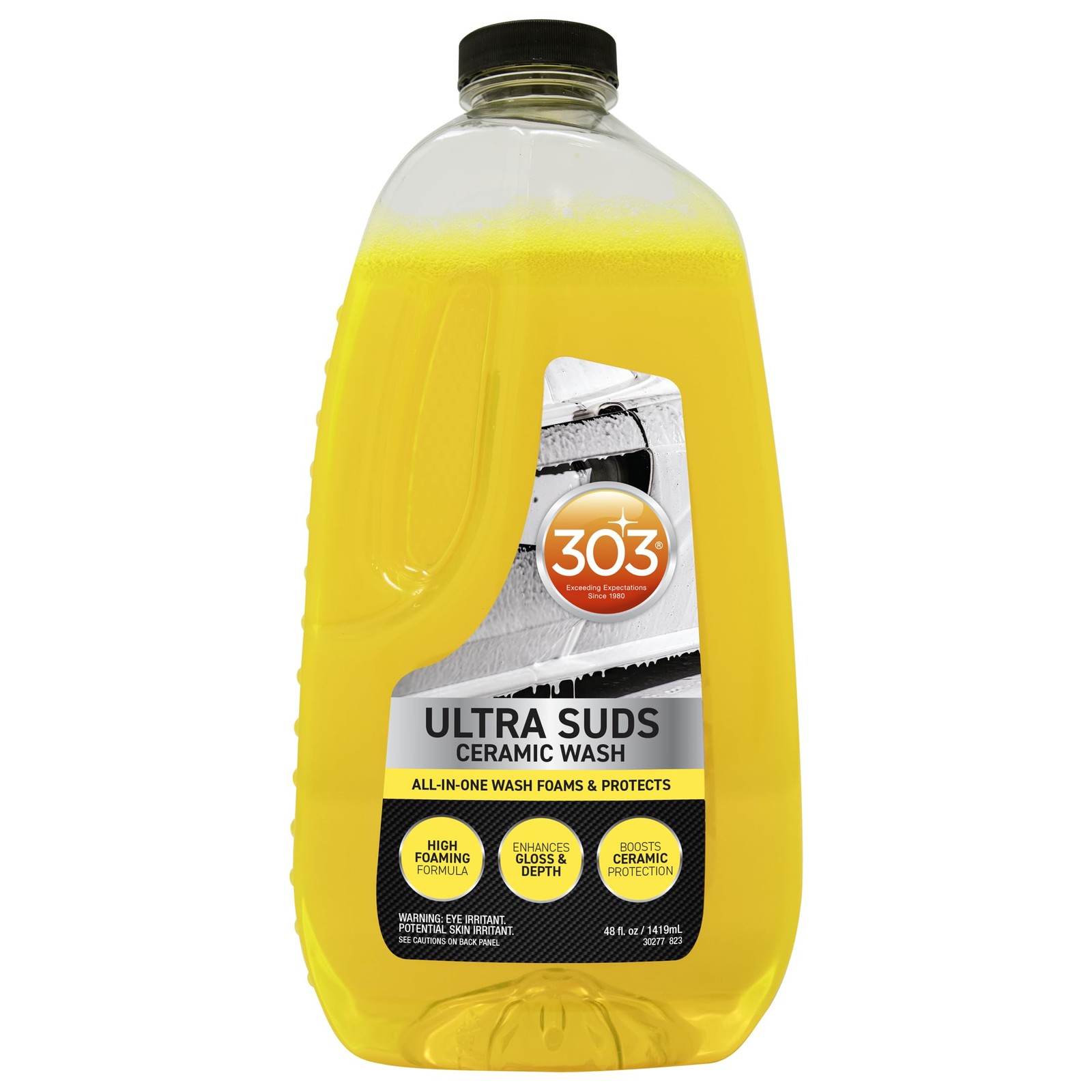 303 Products Ultra Suds Ceramic Car Wash Soap – 48 Fl Oz (Pack of 1), Yellow