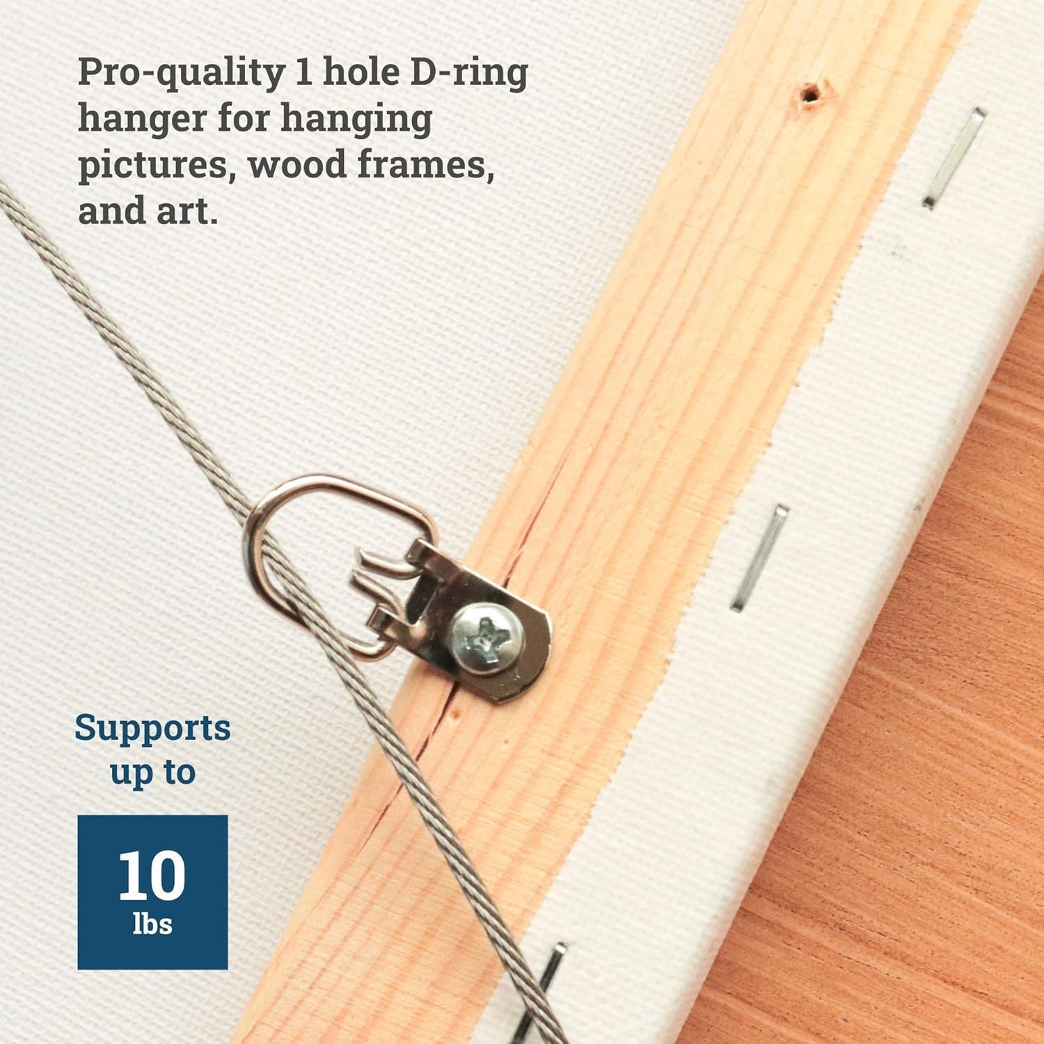 Pro Quality D Ring Picture Hangers with Screws – 100 Pack for Secure Display