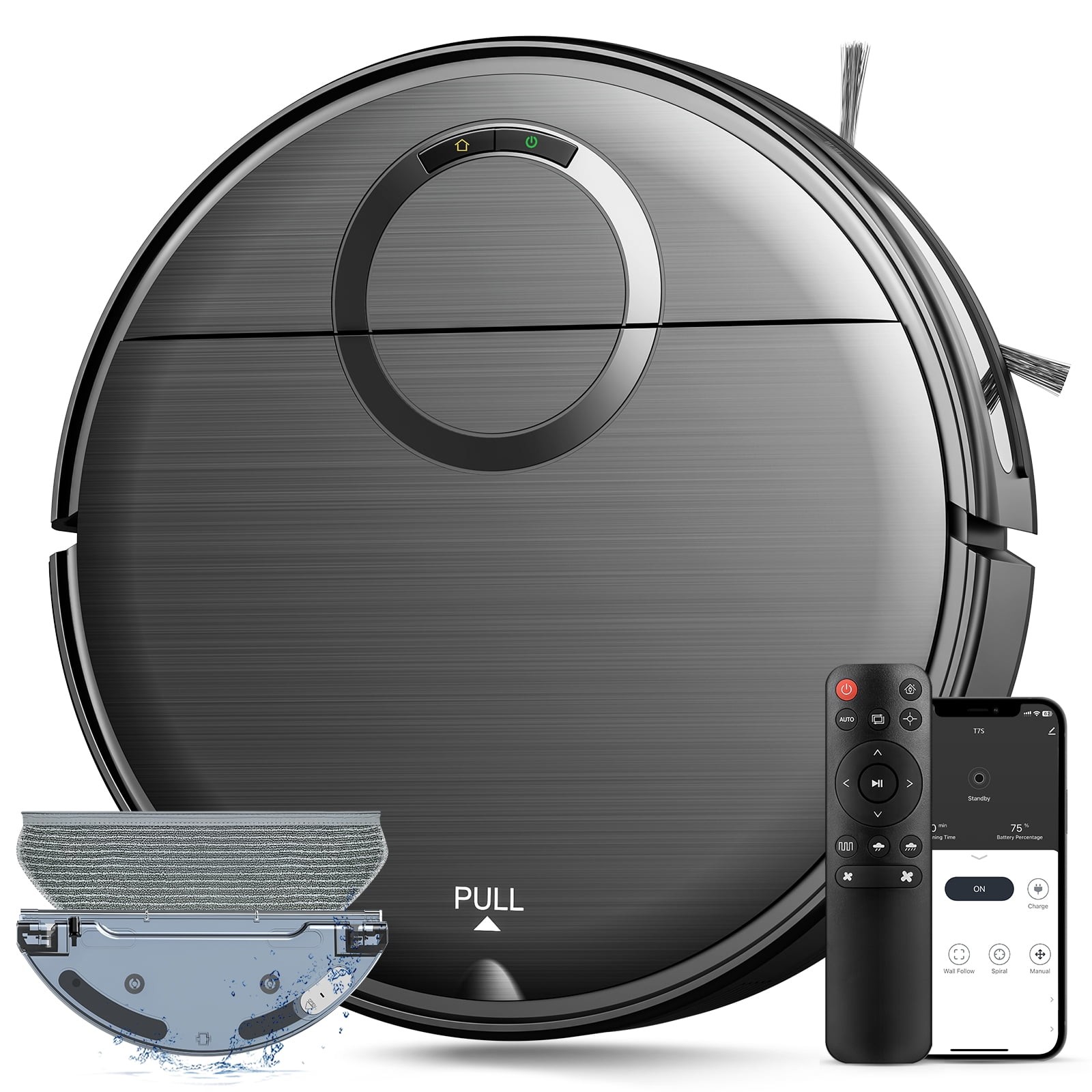 GOOVI Robot Vacuum and Mop Combo, 2-in-1 Cleaning, Wi-Fi and App Control, 230ml