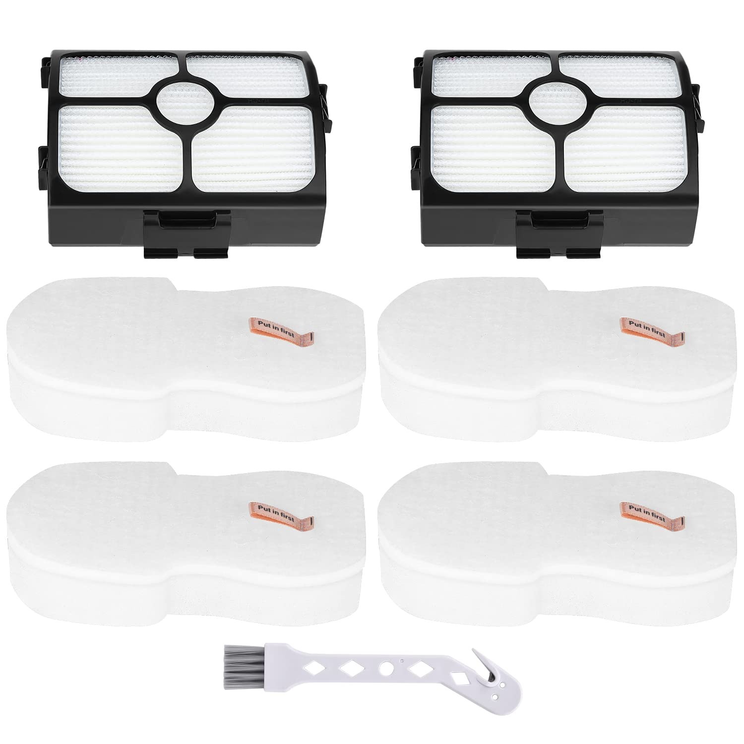 7pk Filter Parts For Stratos Ultralight Stick Vac 4 Foam 2 HEPA Brush