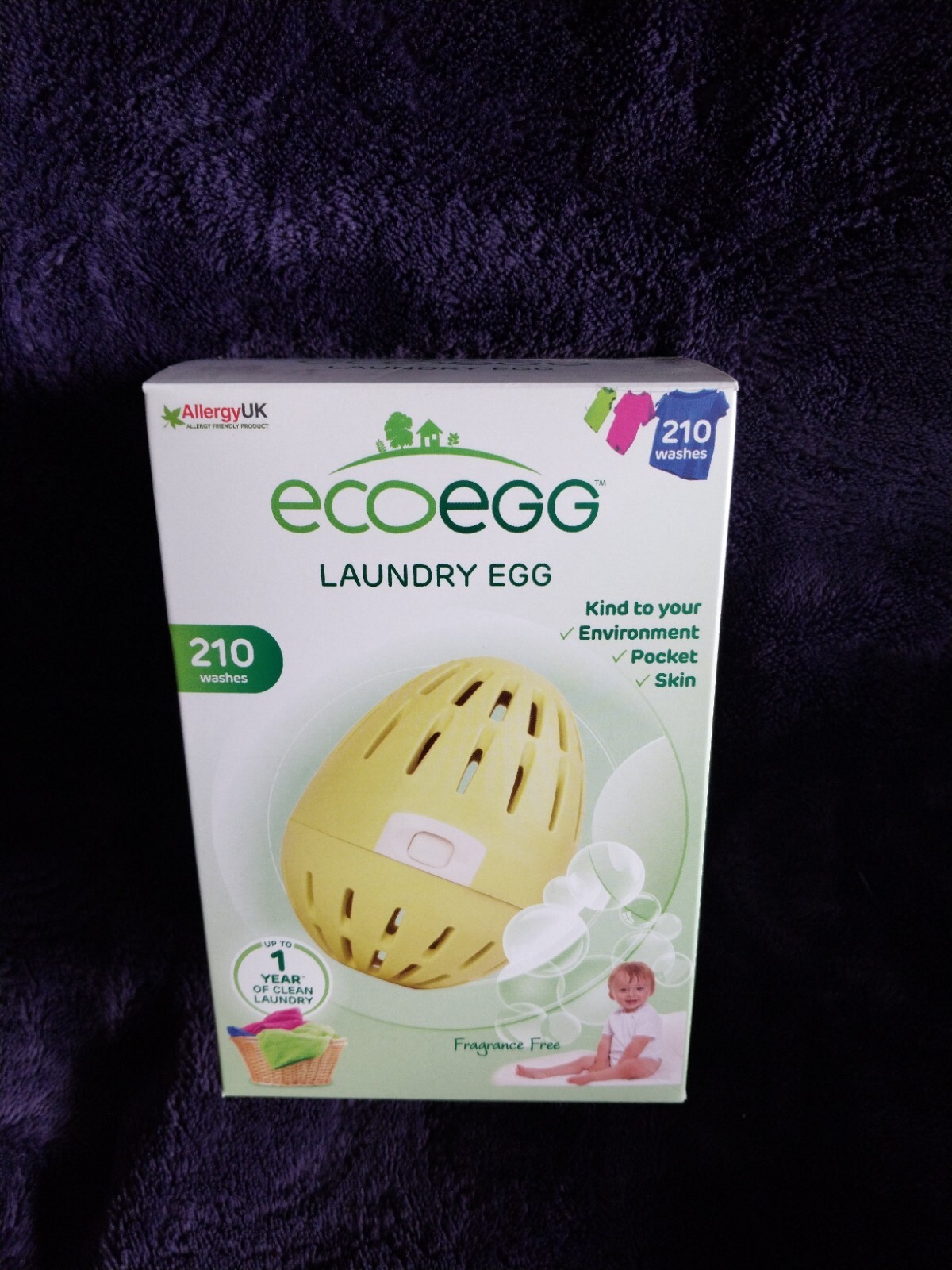 Ecoegg Laundry Egg Fragrance Free 210 Washes Hypoallergenic Chemical Free