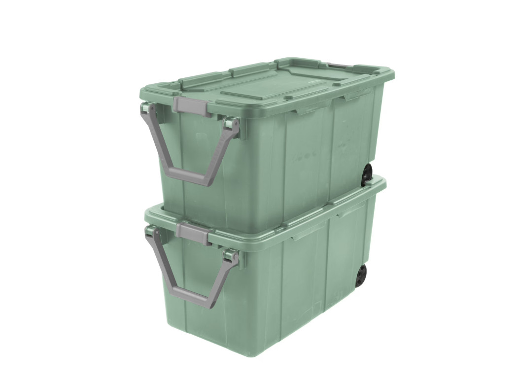Sterilite Extra-Large Wheeled Industrial Storage Bin, 40 Gallon 2 Pack