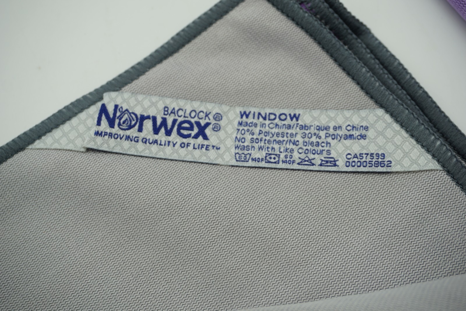 2 Norwex Window Cloths Microfiber Amethyst Lace Purple Grey and Purple NWOT