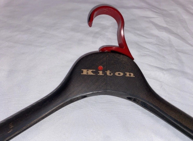 Kiton 17.5” Wooden Carbon Fiber Suit Hanger Made In Italy
