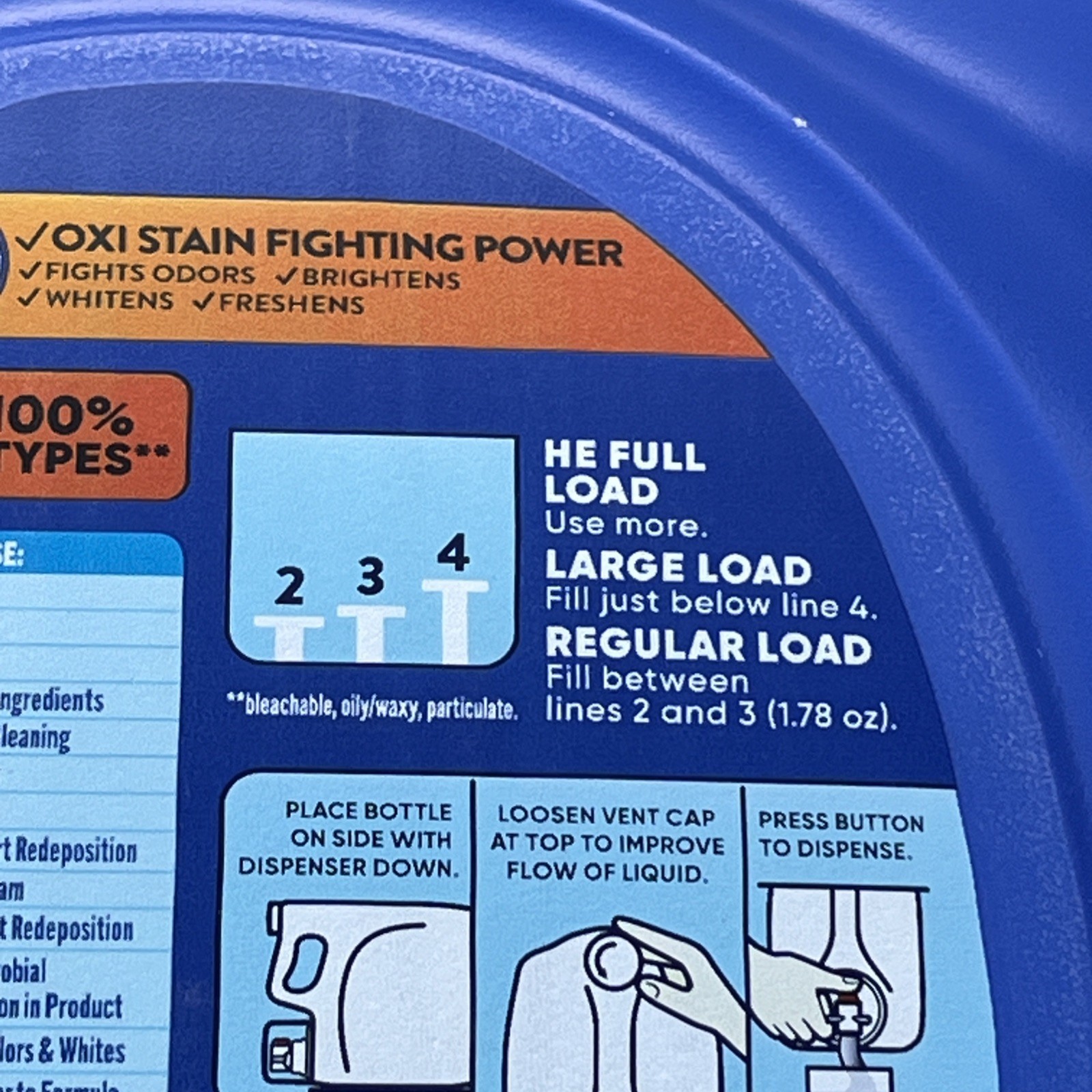 All OXI Plus Odor Lifter Liquid Laundry Detergent 141 Oz 5 In 1 Sunshine Fresh •