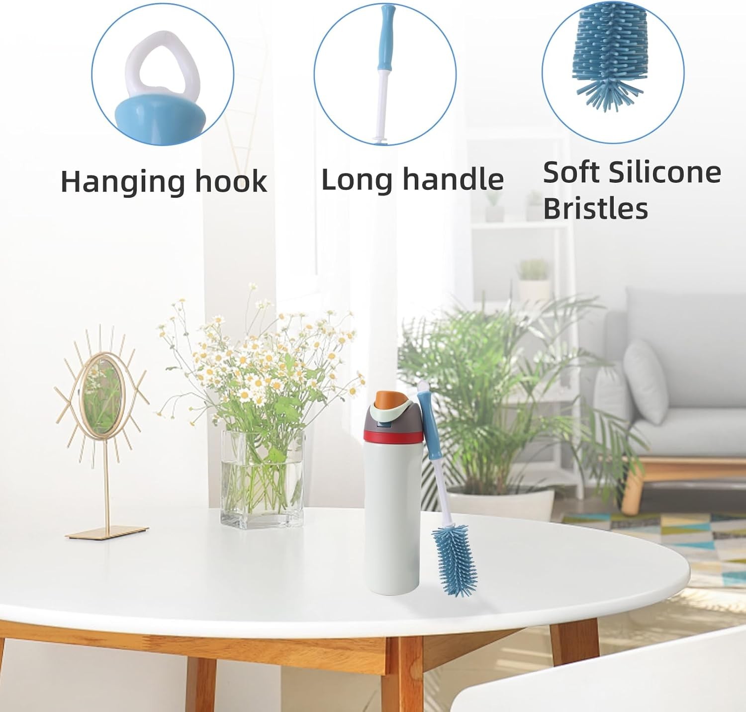3PC Owala Water Bottle Cleaner Kit, Brush & Straw Cleaner for 24/32/40oz Bottles