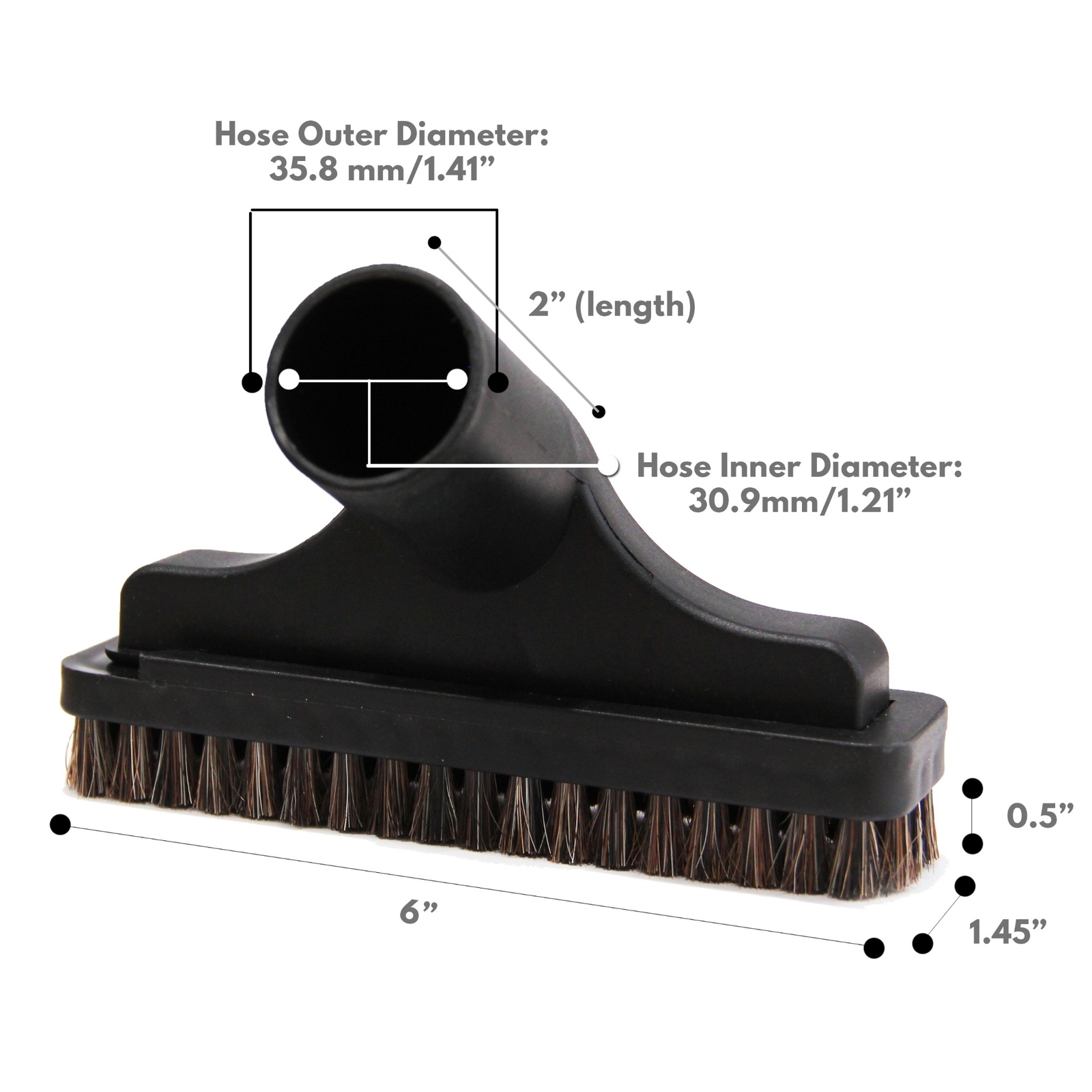 MaximalPower Vacuum Attachments Accessories Cleaning Kit Brushes for 1 1/4″ Hose
