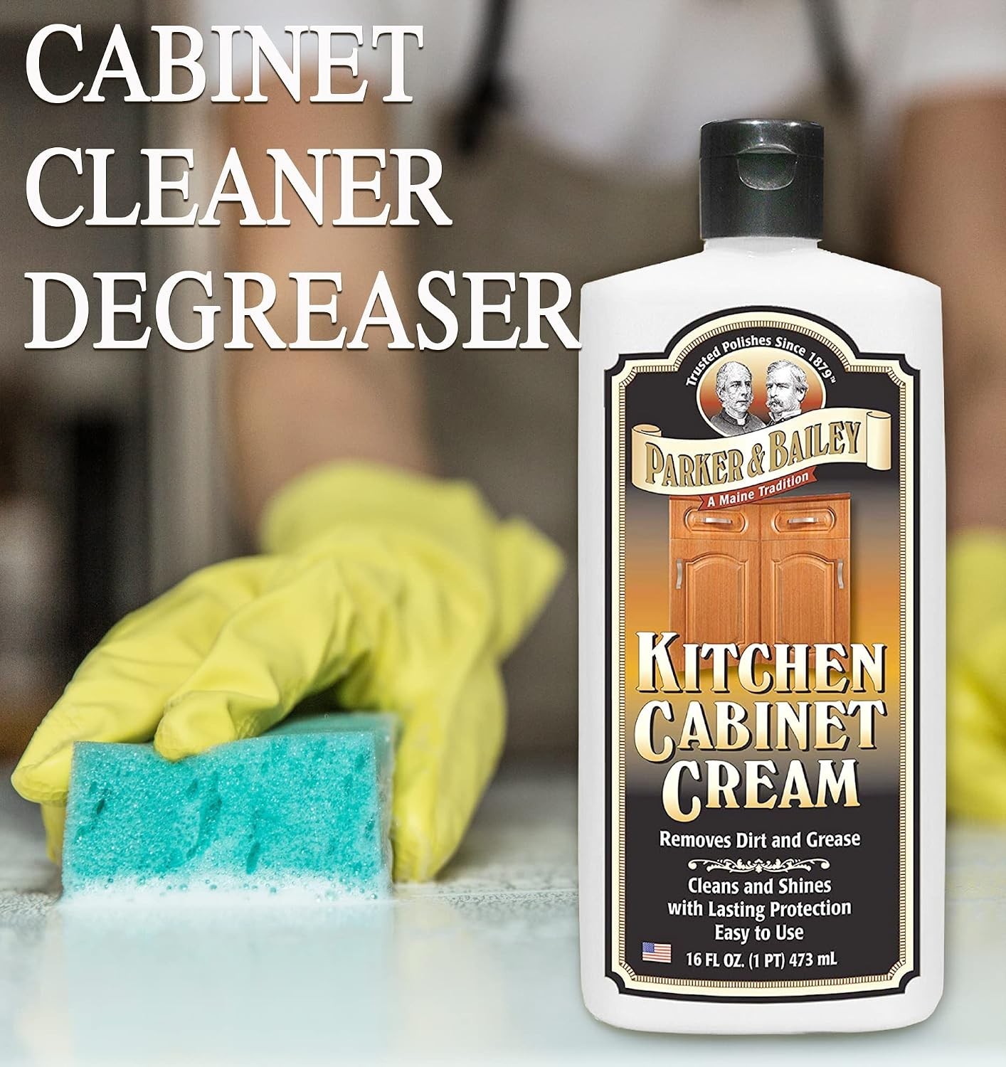 Parker and Bailey Kitchen Cabinet Cream-Wood Cleaner-Grease Remover 16 oz 1