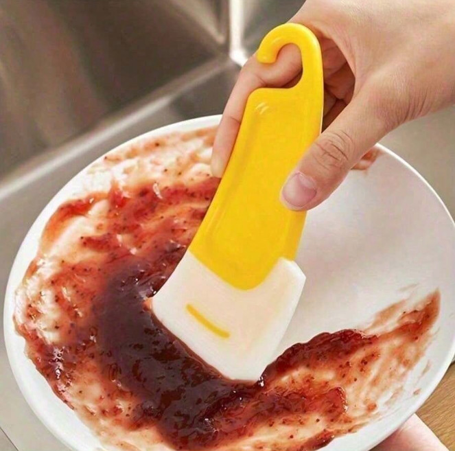 1 pc Durable Silicone Pot Brush, Soft & Scratch-Free Kitchen Cleaning Brush