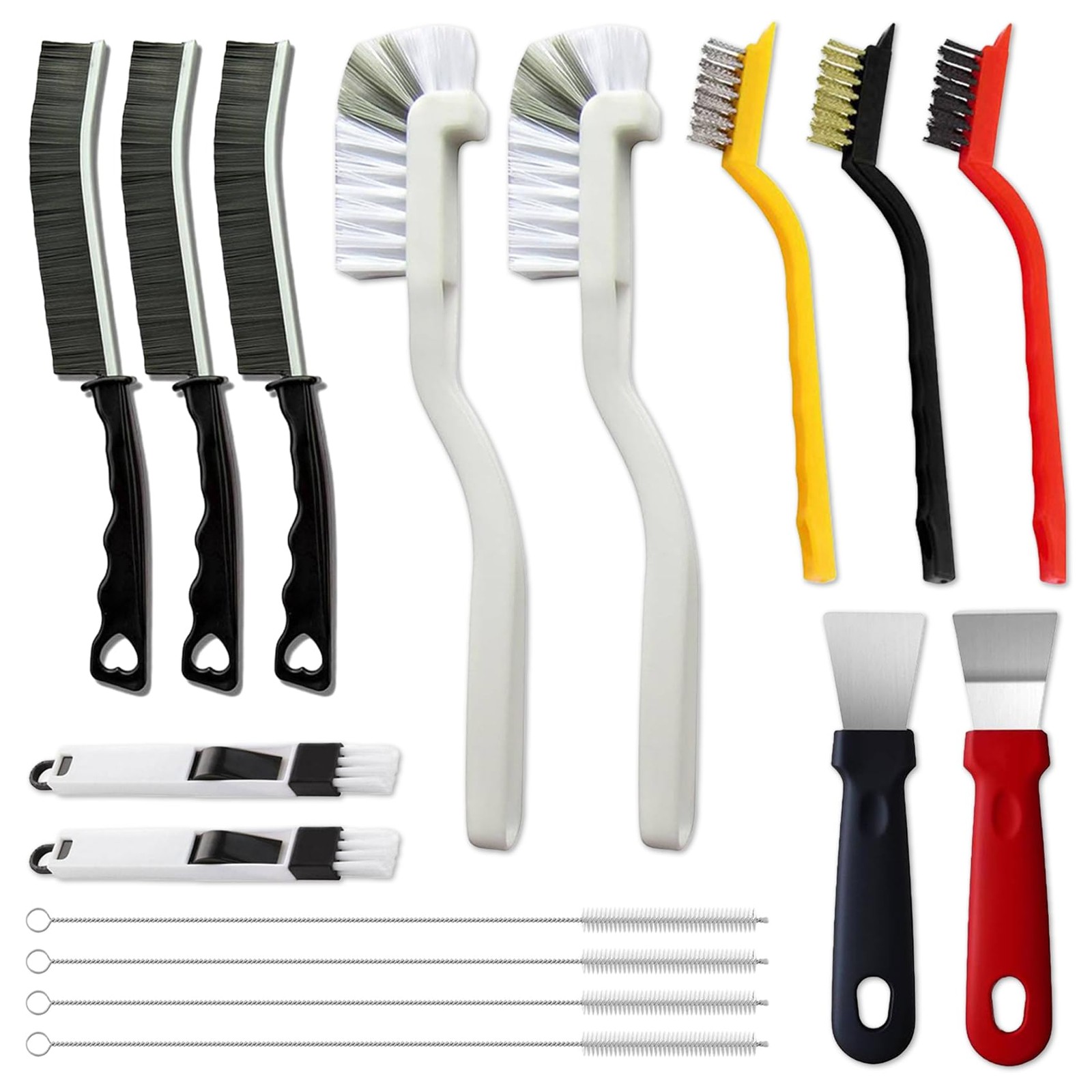 16Pcs Crevice Cleaning Brush Set, Hard Bristle Scrub Brushes Tools for Deep C…