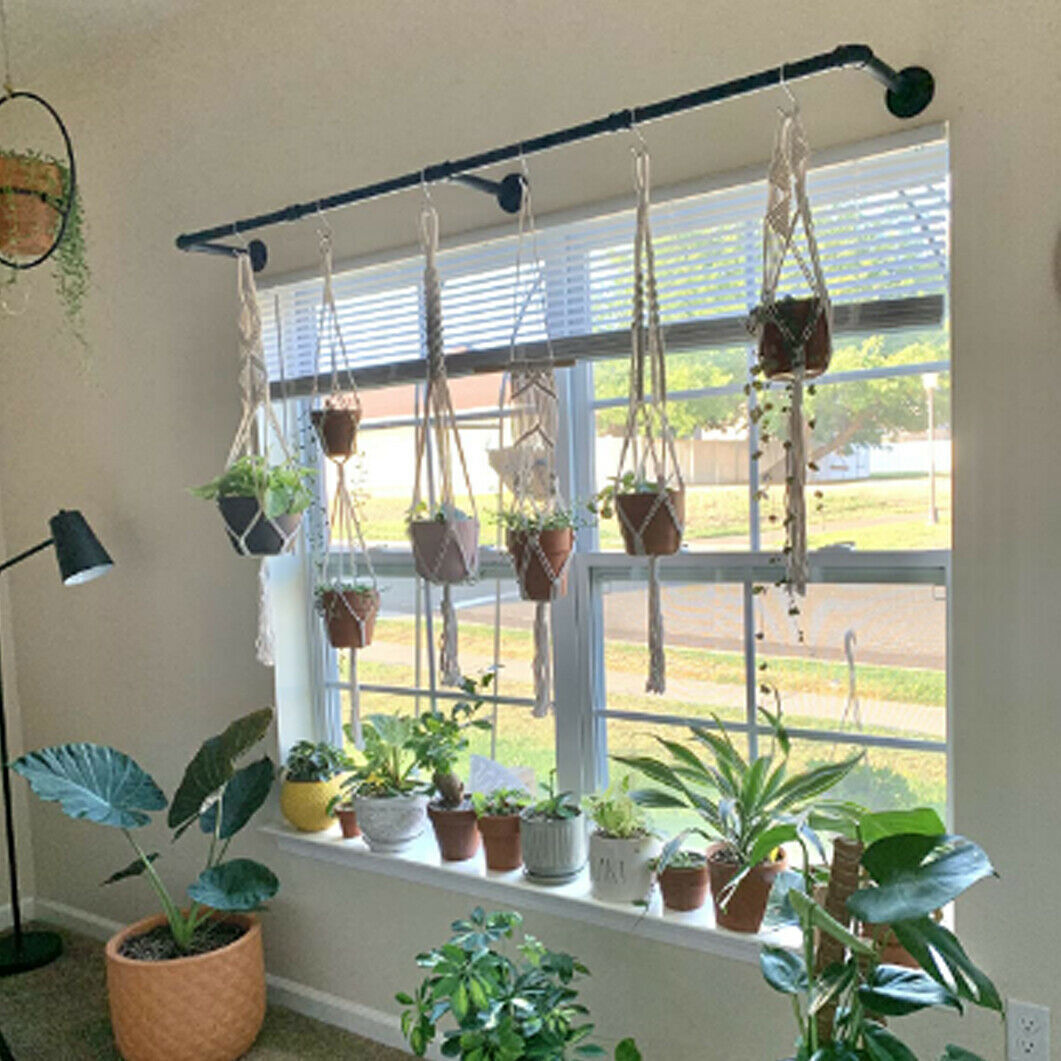 Clothes Rack Industrial Pipe Wall Mounted Garment Rack Hanging RodCloset Storage
