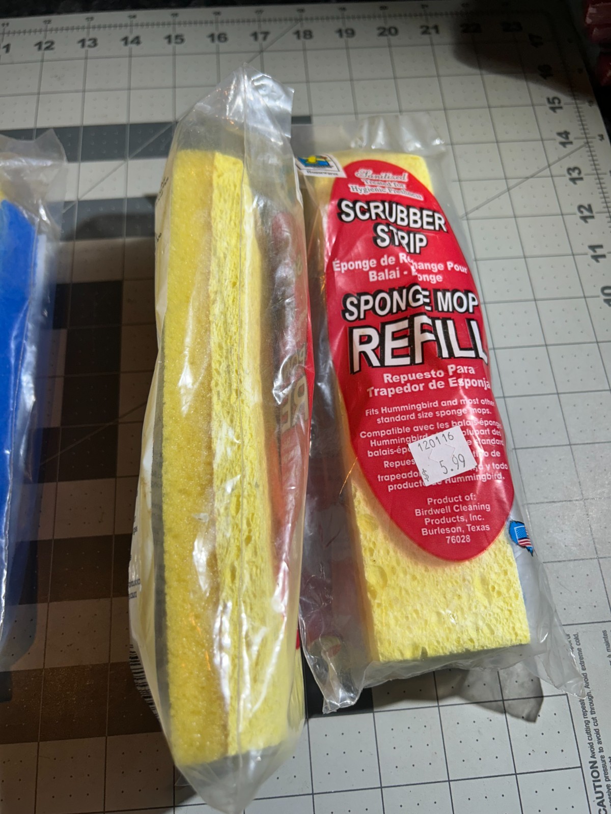 VINTAGE 4-PACK LOT BIRDWELL 381-24 CELLULOSE REPLACEMENT SPONGE MOP HEAD 9.25″