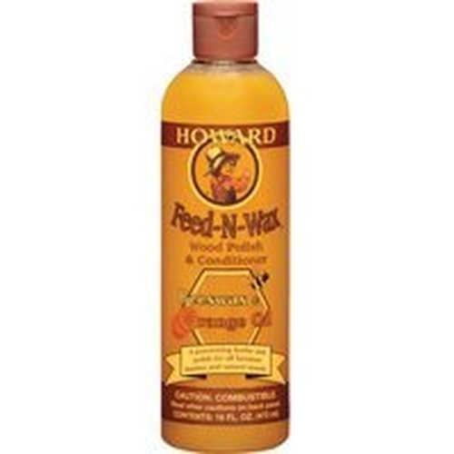 NEW HOWARD PRODUCTS FW0016 LIQUID 16OZ FURNITURE FEED-N-WAX BEESWAX ORANGE OIL