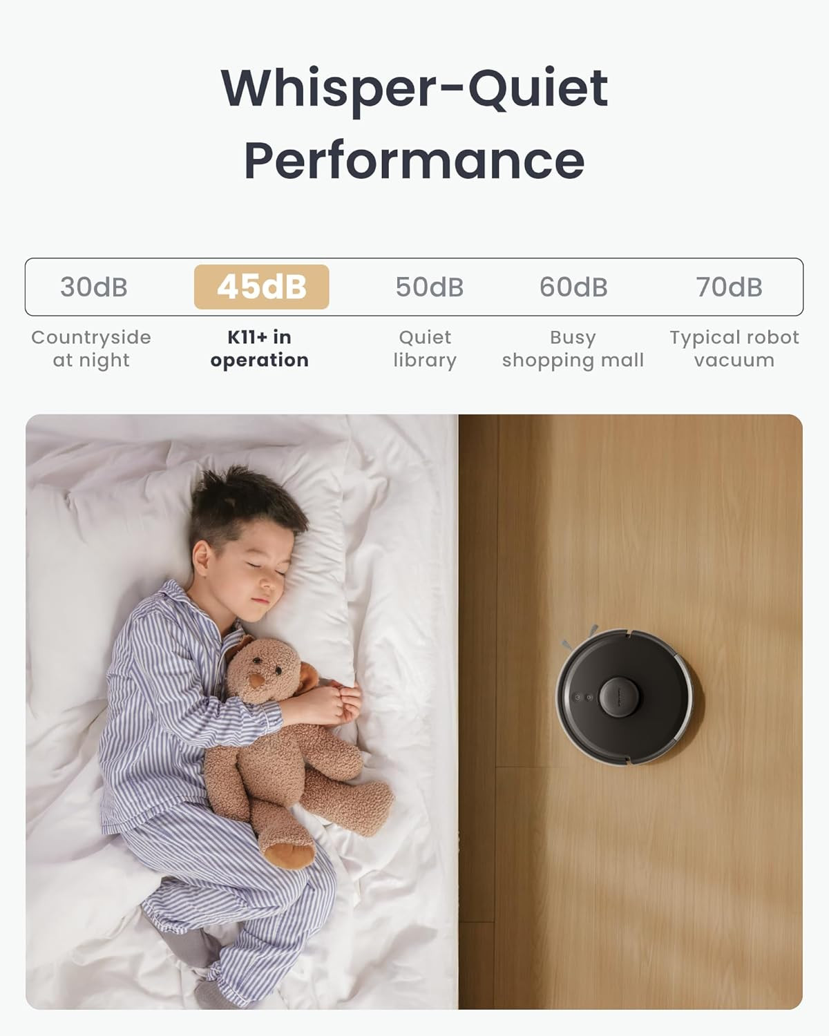 K11+ Robot Vacuum & Mop with Matter, 6000Pa Suction, 90-Day Hands-Free Self-Empt