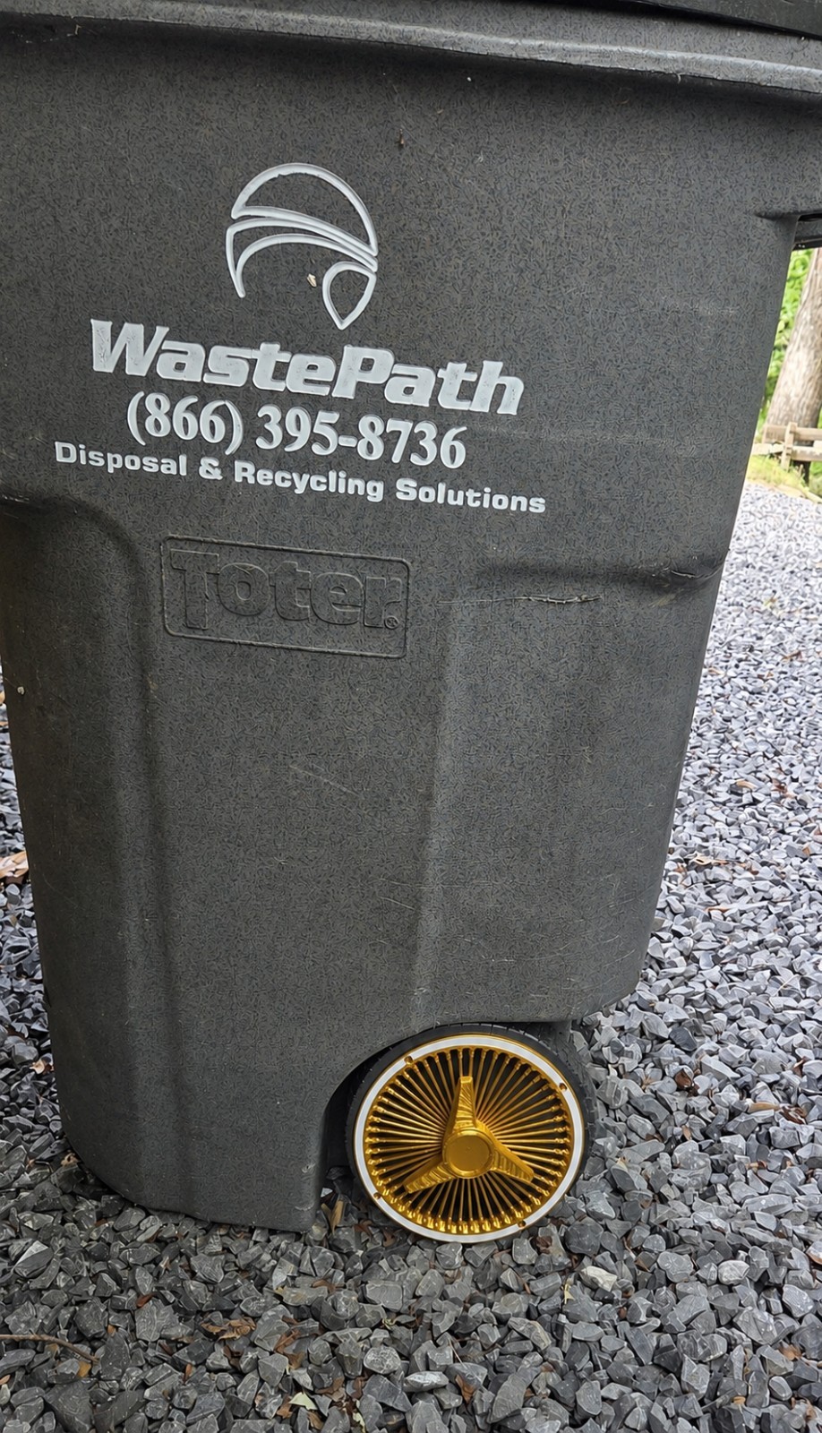 Trash Can Wheel Rim Covers Gold Spoke Whitewall – 3D Printed