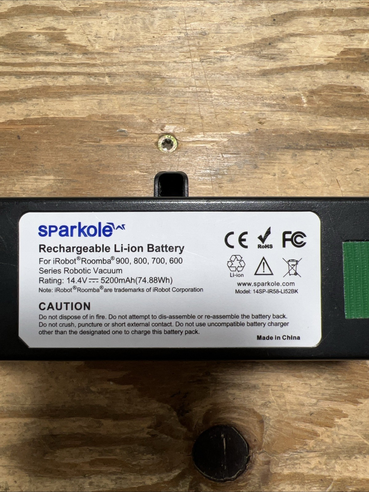 SPARKOLE Li-ion Battery iRobot Roomba 600, 700, 800, 900 Series Robotic Vacuum