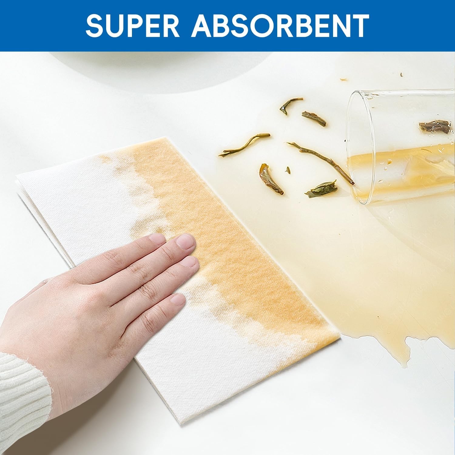 JEBBLAS Disposable Guest Towels, 7.8” X 15.7”inches, 200 Count