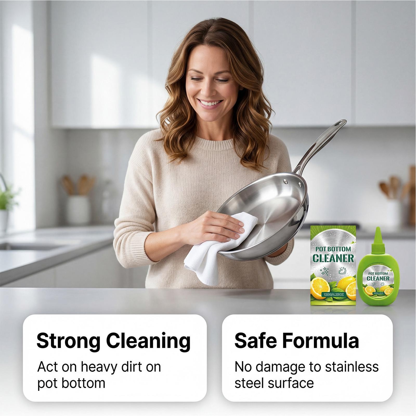 Pot Cleaner for Bottom of Pans 120g Powerful Heavy Duty Degreaser Scrub