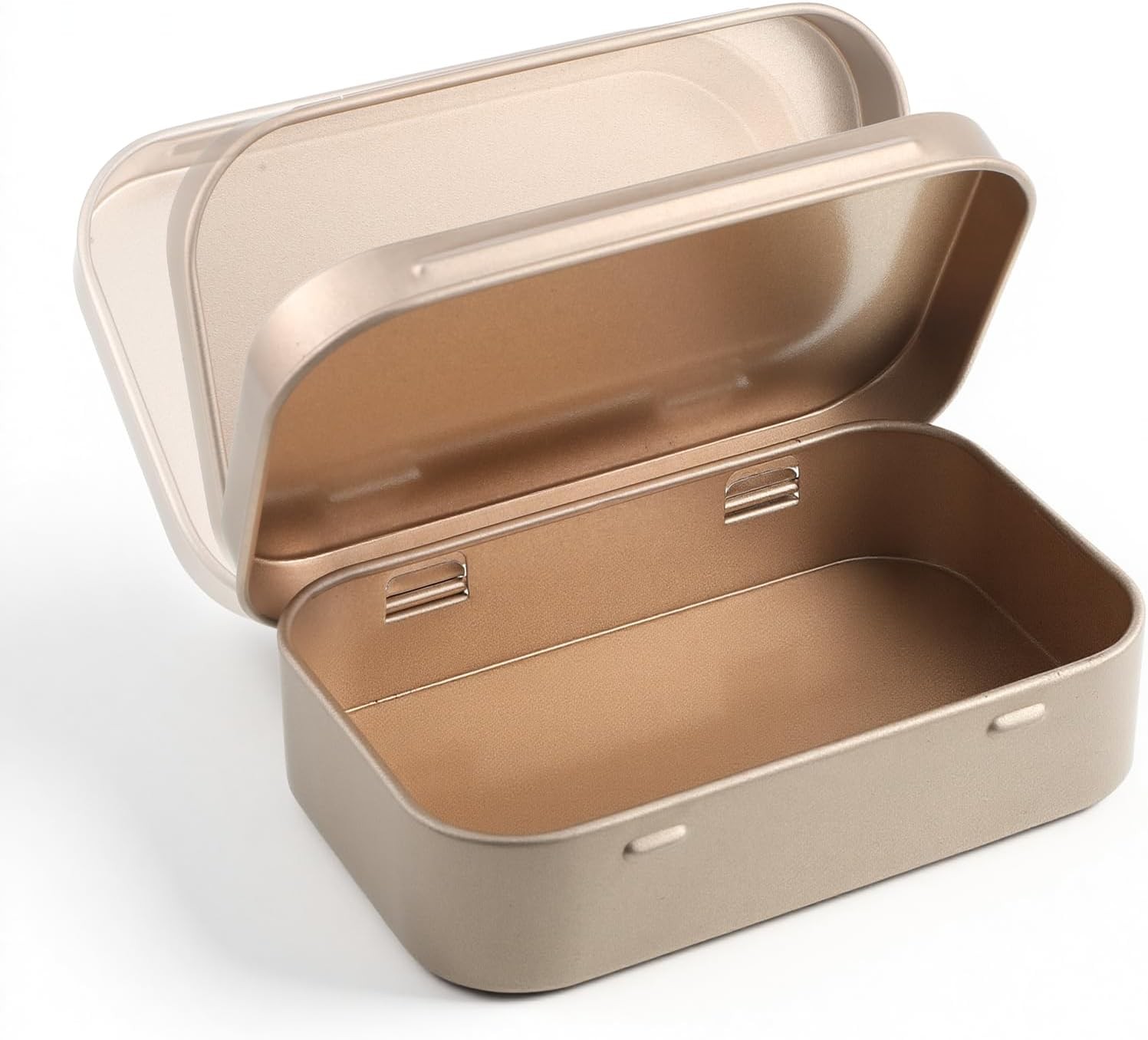 3 PCS Rectangular Metal Tin Box, With Lid Hinged Tins Box Container Empty