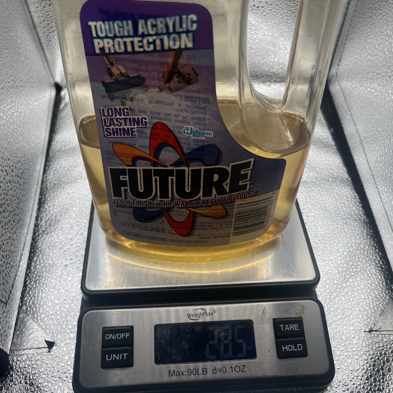 1989 Pledge FUTURE Acrylic Floor Finish No Wax 50% Full 46oz SC Johnson