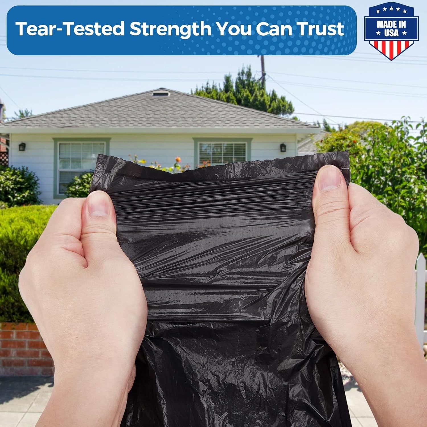 55-60 Gallon Black Trash Bags Extra Large Garbage Rubbish Bags 150bags 38 x 58″