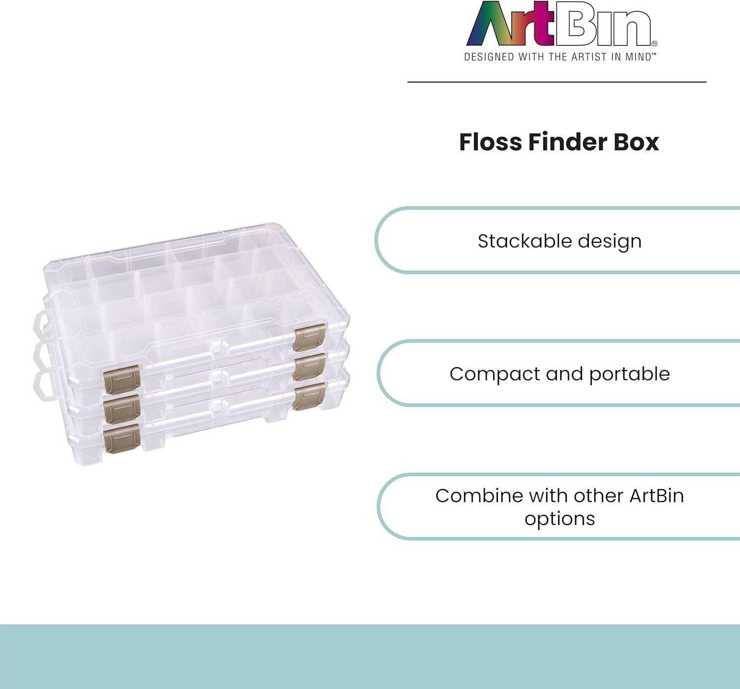 ArtBin Floss Finder Box: Clear Sewing 1 Count (Pack of 1), Multicolor
