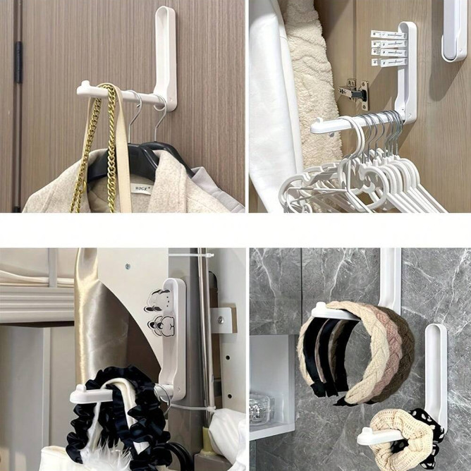 1 pc Foldable Hanger Space Saver Hook Closet Organizer Rack