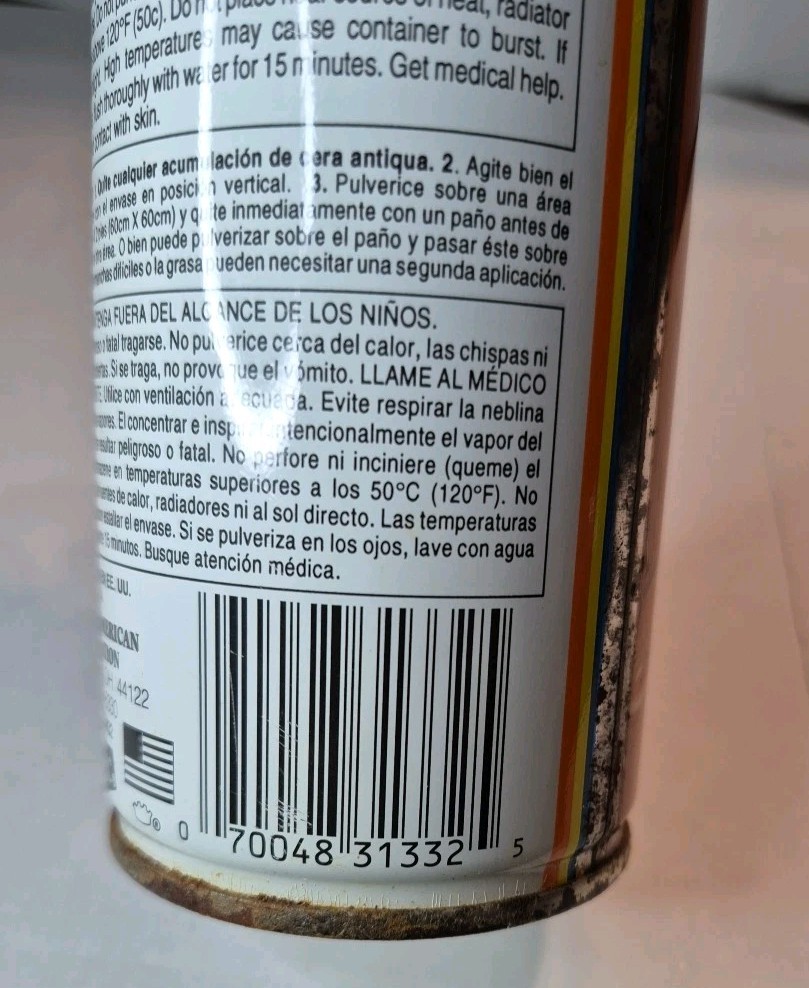 Vintage Original Cabinet Magic Cleaner 13 oz Aerosol Spray Can, 80% Full
