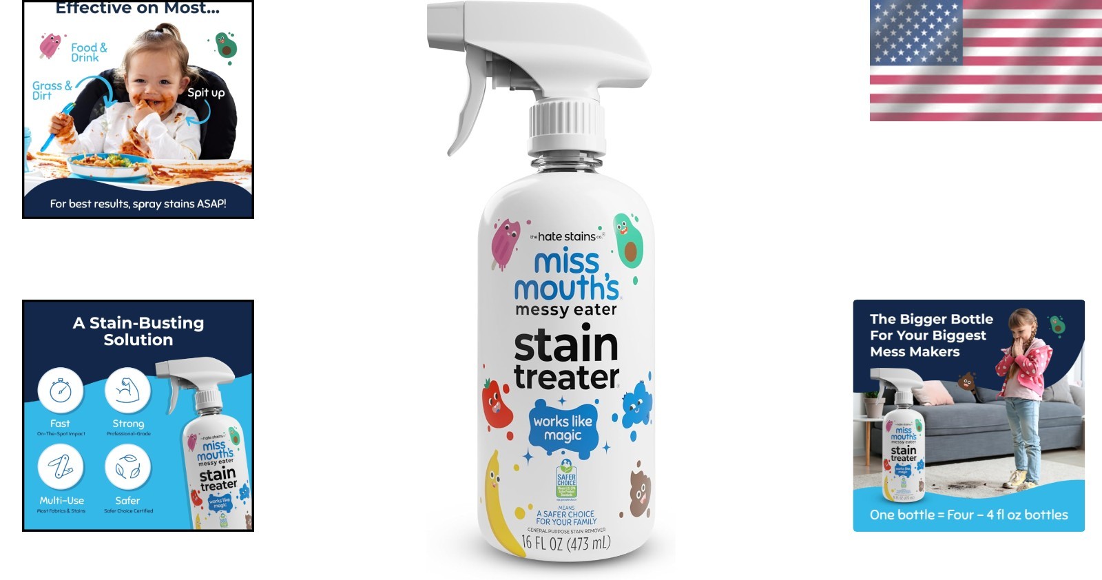 Messy Eater Stain Treater Spray – 16oz Laundry Stain Remover