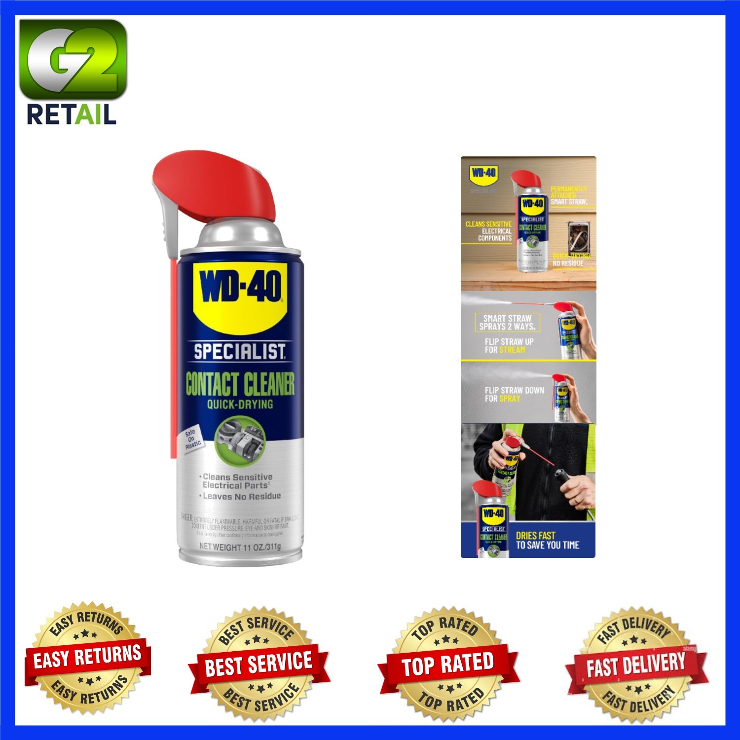 Professional Residue-Free Cleaner Spray 11oz for Electronics – WD-40 Specialist