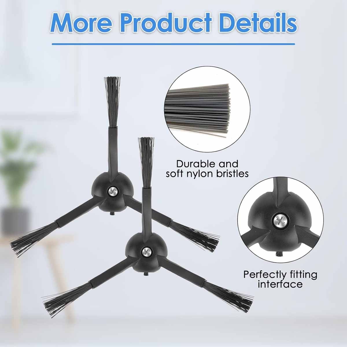 8 Pack Side Brushes for Roborock S8 Pro Ultra, S7 Max Ultra Robot Vacuum Cleaner