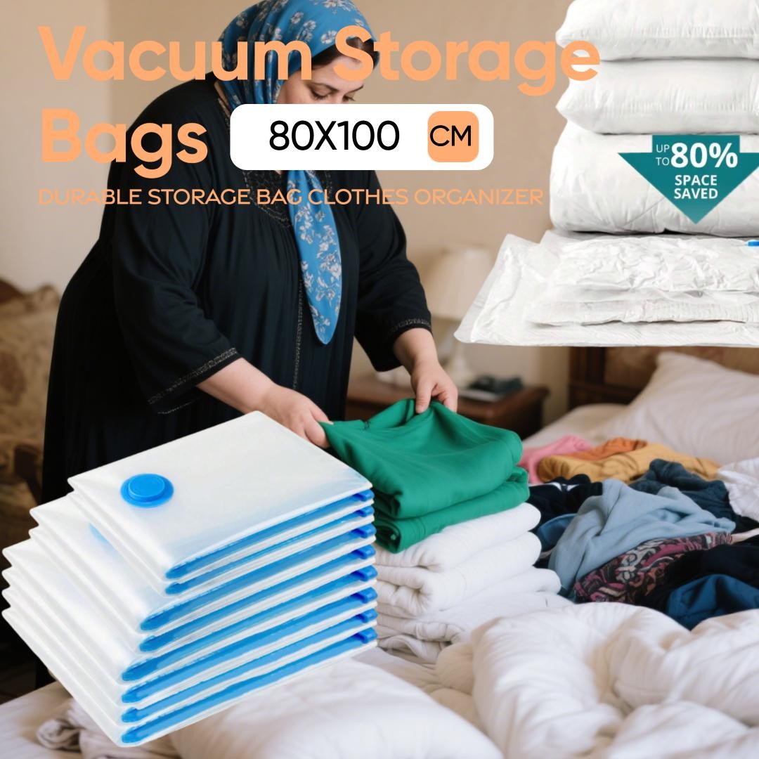 22 Pack Vacuum Storage Bags, Space Saver Bags for Comforters Blankets Clothes Ho