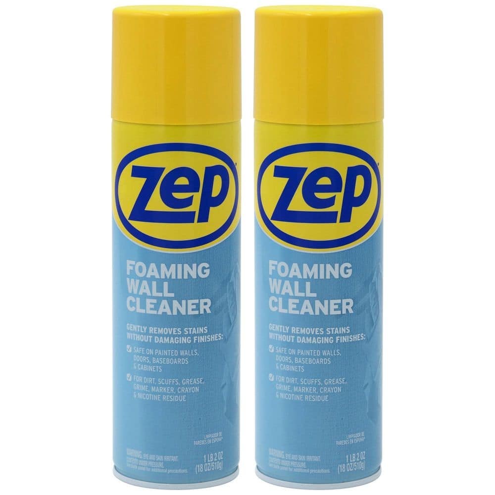 ZEP 18 Oz Foaming Wall Cleaner Scuff Mark Dirt Stain Remover Pack of 2