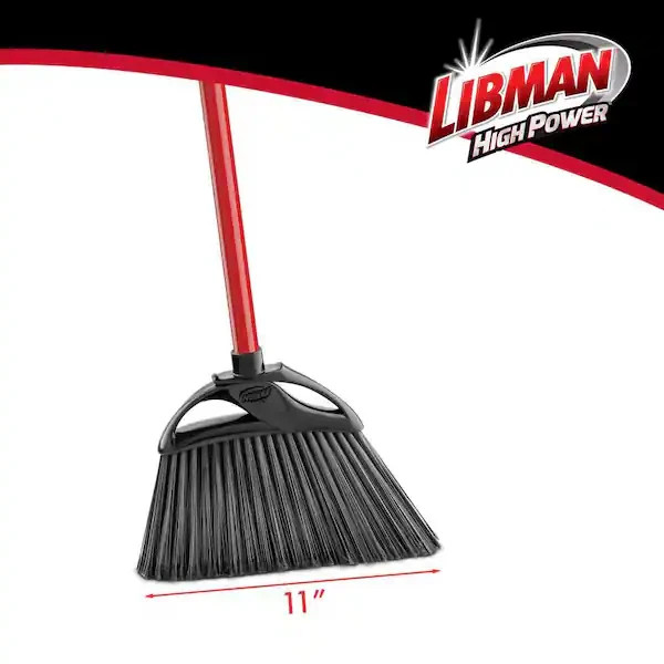 11 In. High Power Indoor/Outdoor Angle Broom with Steel Handle