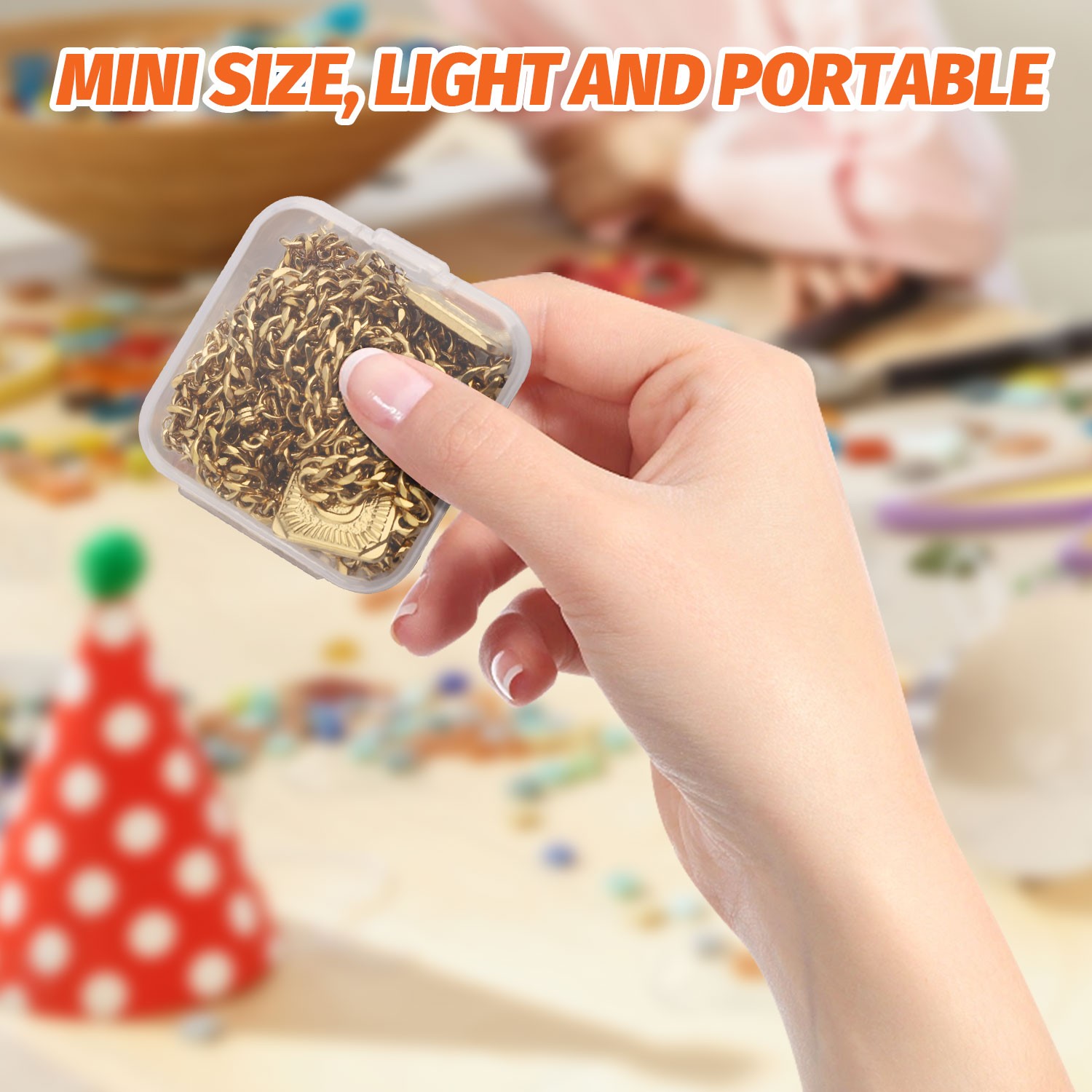 60Grid Clear Jewelry Box Plastic Bead Storage Craft Container Earrings Organizer