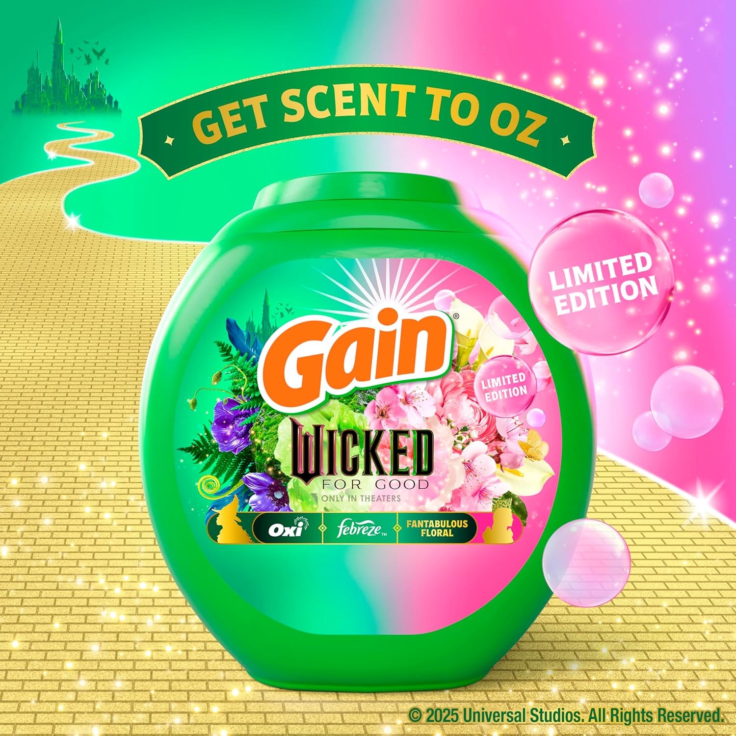 Gain Flings! “Wicked: For Good” Limited Edition Laundry Detergent Pacs, 42 Count