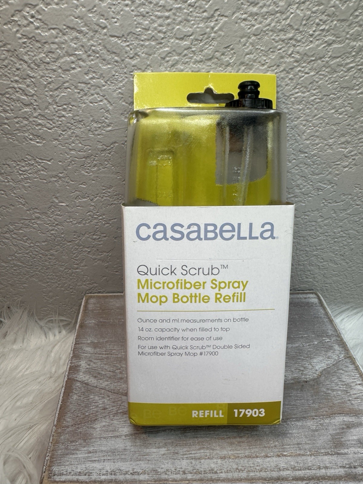 Casabella QUICK SCRUB 14oz Refillable Bottle Replacement for Spray Mop 17700 NEW