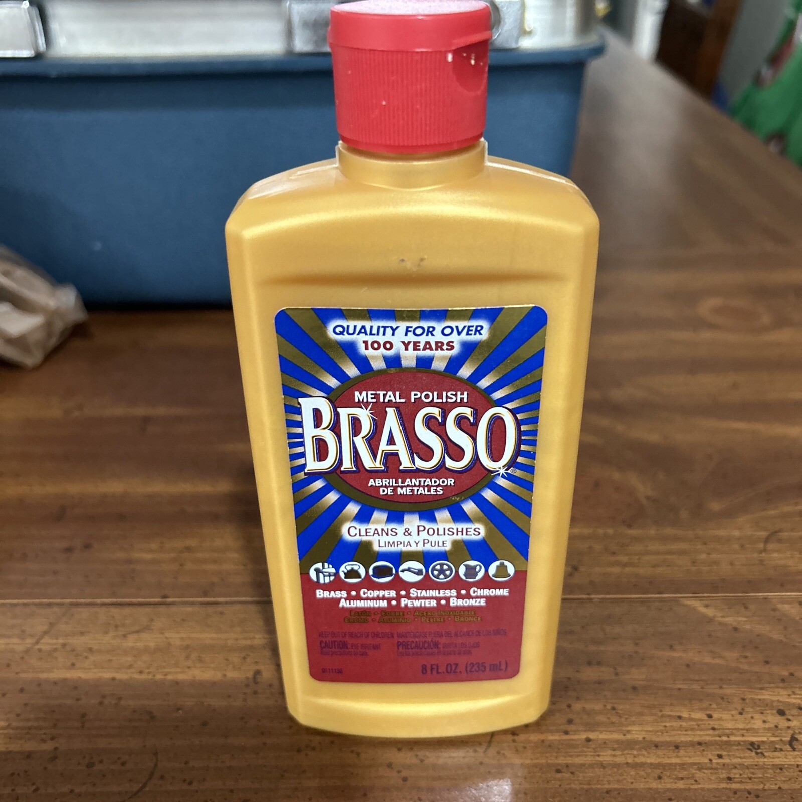 BRASSO Metal Polish Cleaner brass copper stainless chrome aluminum pewter (open)