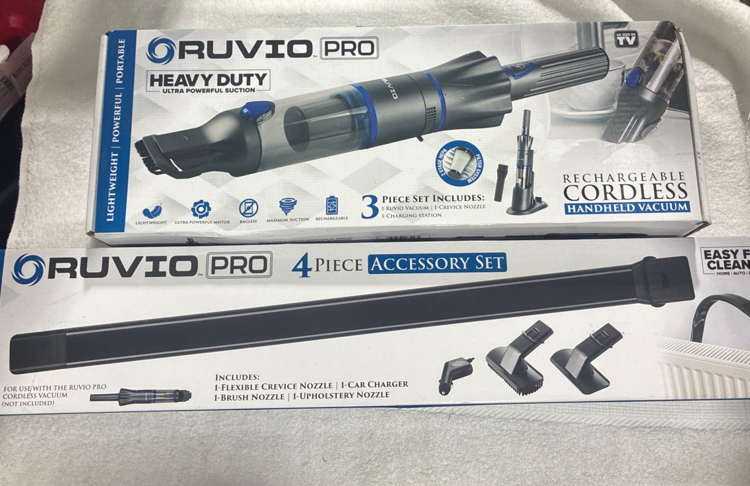 Ruvio Handheld Vacuum Cordless Bagless Rechargeable Hepa Filter W/ Accessory Kit