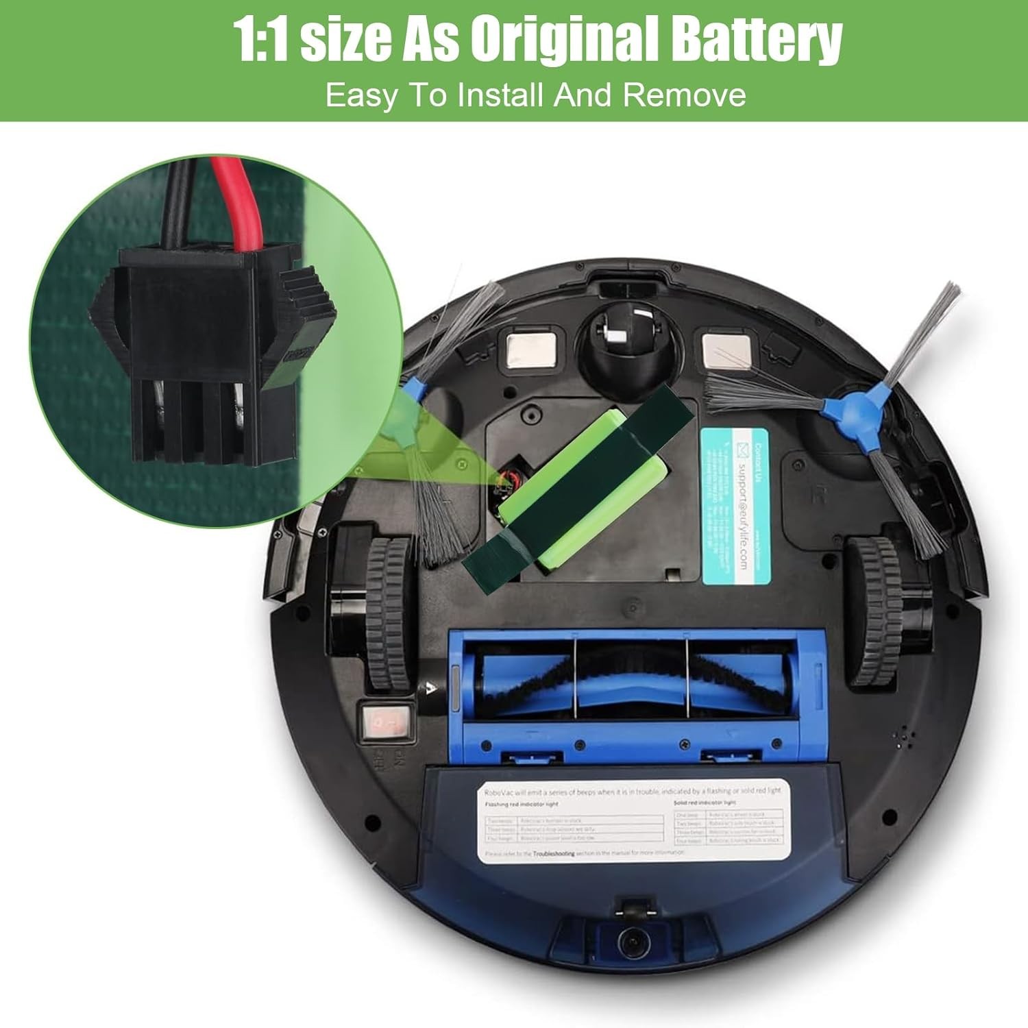 14.4V 11S Li ion Battery Replacement for Eufy RoboVac 11 11S 30 30C 15C 15T 12