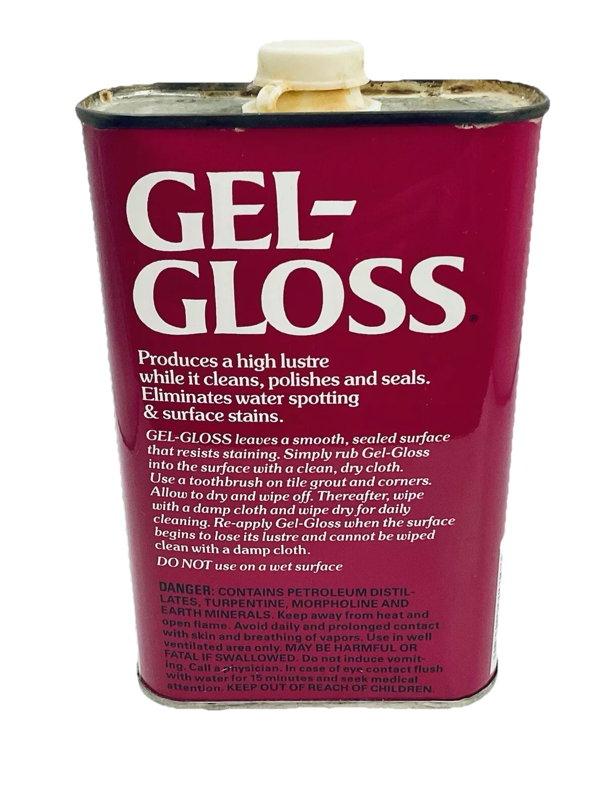 GEL GLOSS FIBERGLASS ACRYLIC MARBLE CLEANER AND POLISH 16 FL OZ VINTAGE