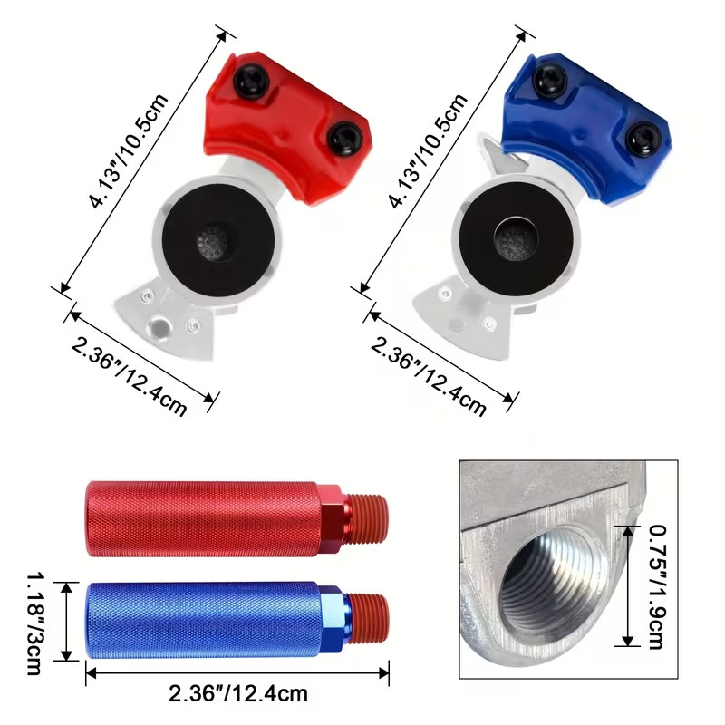 Glad Hands Set for Semi Trucks Trailer Aluminum with Extensions Seals and Grips