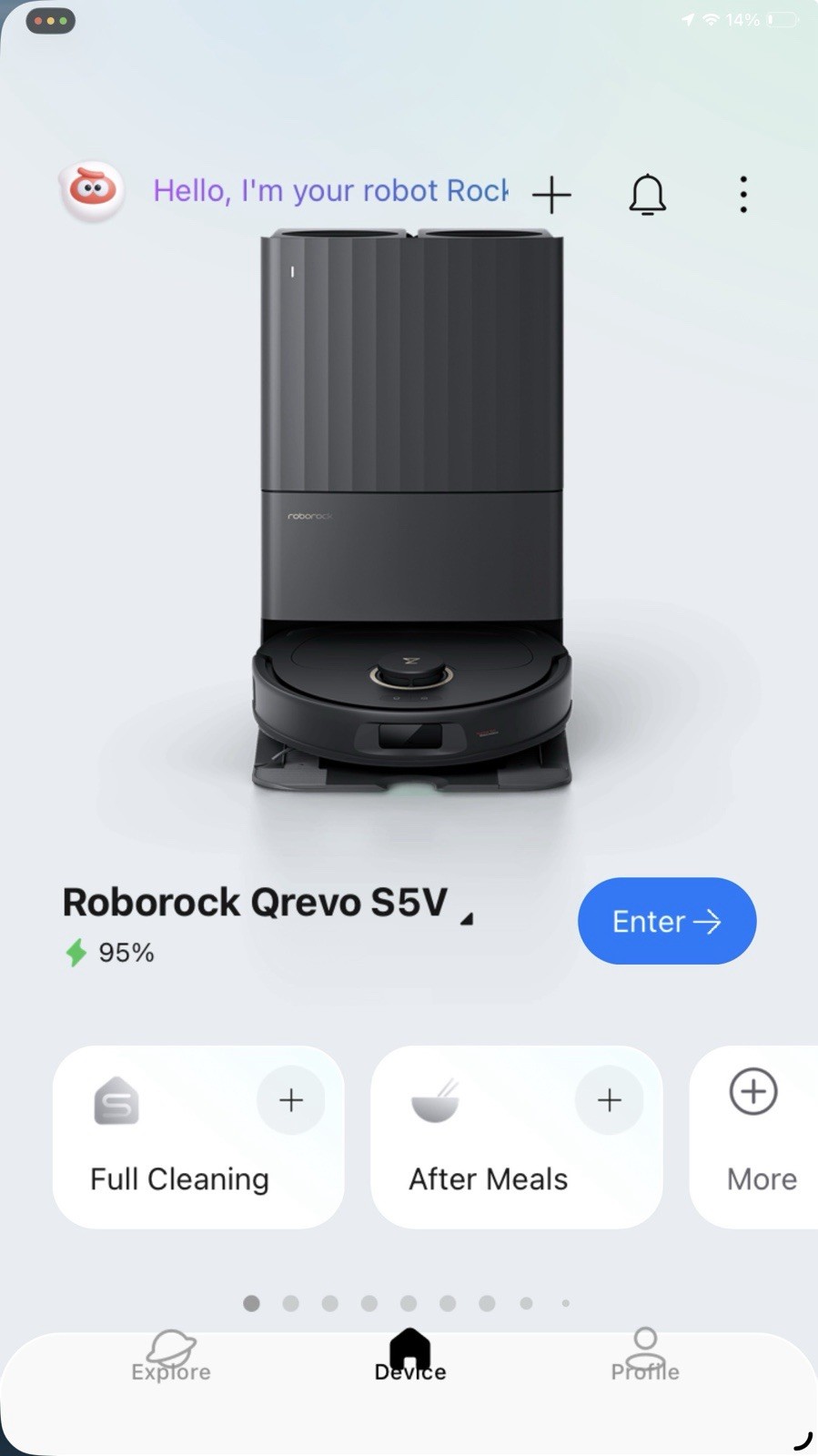 Roborock Qrevo S5V (Model: RRWOPEP EWFD24LRR) Robot Vacuum & Mop, 12,000pa – New