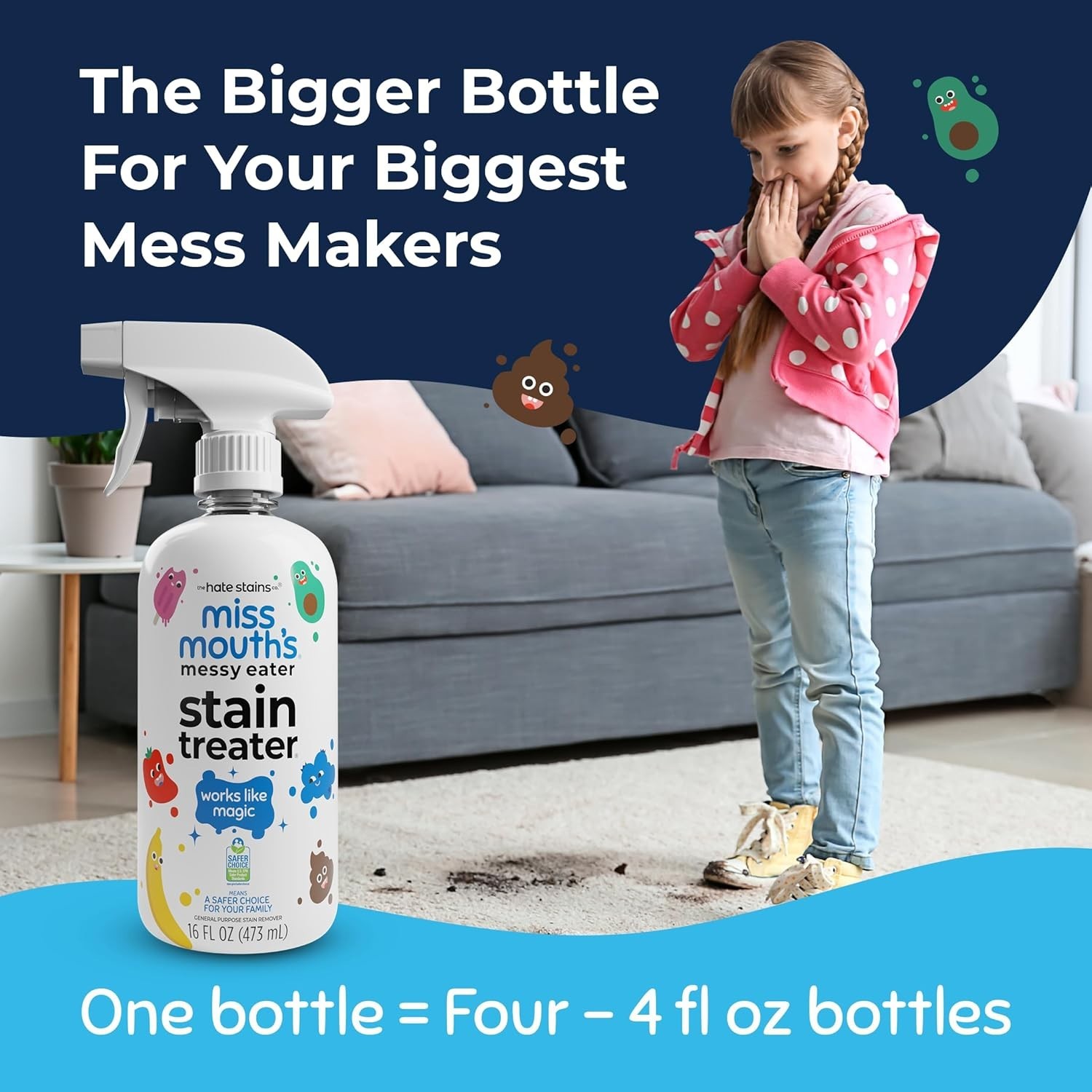 Messy Eater Stain Treater Spray – 16oz Laundry Stain Remover